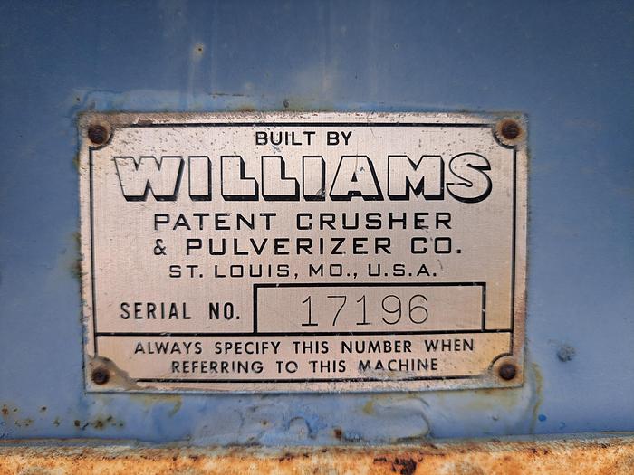 Used Mill, Hog, Williams Crusher, 60 HP, C/st, 6 Hammers #S740430