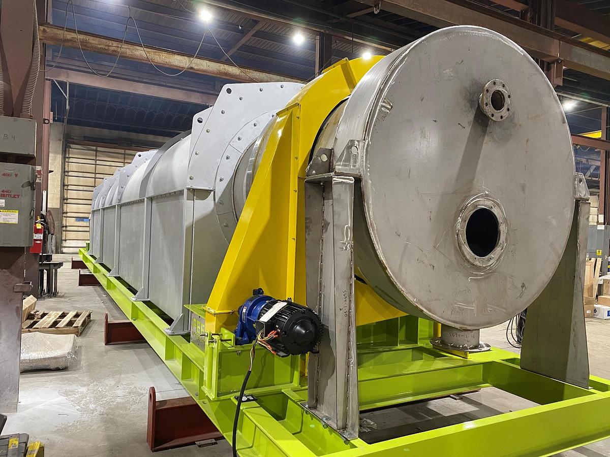 Used Kiln, Rotary, 4.5' Dia. x 50' L, 304L Stainless Steel, FEECO, Indirect Fired, Gas Fired, #5991747