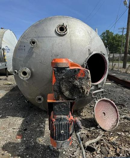 Used Reactor, 2500 Gallon, 316 Stainless Steel, 100 PSI 450 degrees Fahrenheit , Lee Industries #5762945
