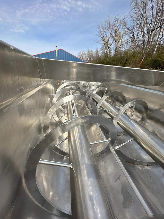 Used Ribbon Blender, 10,000 lb, Rietz RS-33-K5412, Stainless Steel, Dual Discharge, 50 HP, #5991551