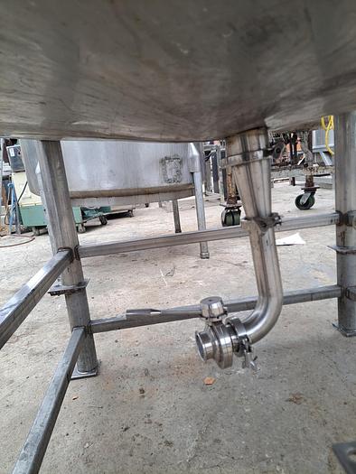 Used Tank, 625-Gallon, Stainless Steel, Agitated, MIX-MOR Mixer #5991289