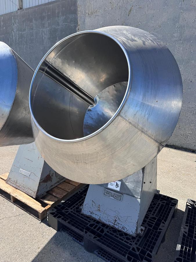 Used Coating Pan, 39" Diameter x 40" Deep, Colton, SSV, Stainless Steel, #5991879