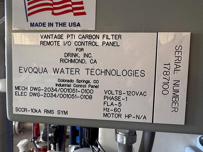 Unused Filter, Reverse Osmosis, RO/DI, Evoqua, Stainless Steel, High-Purity, #5991264