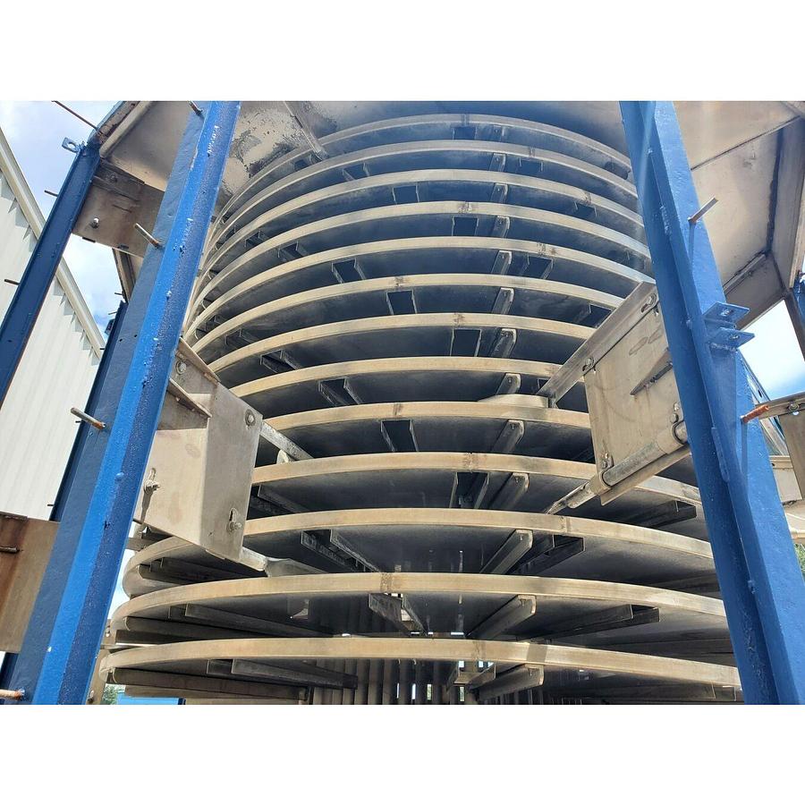 Used Dryer, Turbo, Wyssmont Turbo Tray Dryer Model N-22, 22 Trays, Stainless Steel Cladded, 9’-9” Base, 12’-0” Height, 1.5HP Turbo Drive, #5991640