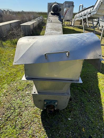 Used Conveyor, Screw, 12" Diameter X 12' Long, Stainless Steel, Inclined #S745475