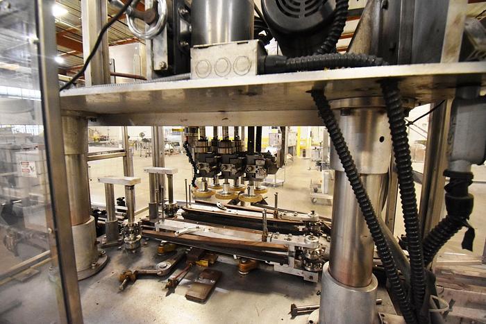 Used Capper, Automatic, 3-Spindle, Screw Capper, Cap Elevator and Hopper #5991096