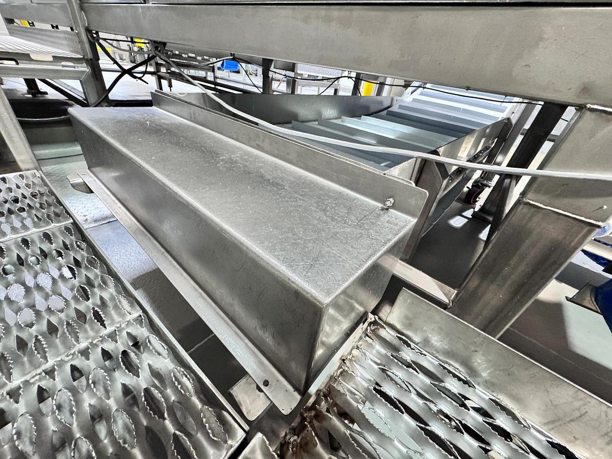 Used Conveyor, Belt, 30" Wide x 7' Long, Stainless Steel, Incline, Cleated, #5992000
