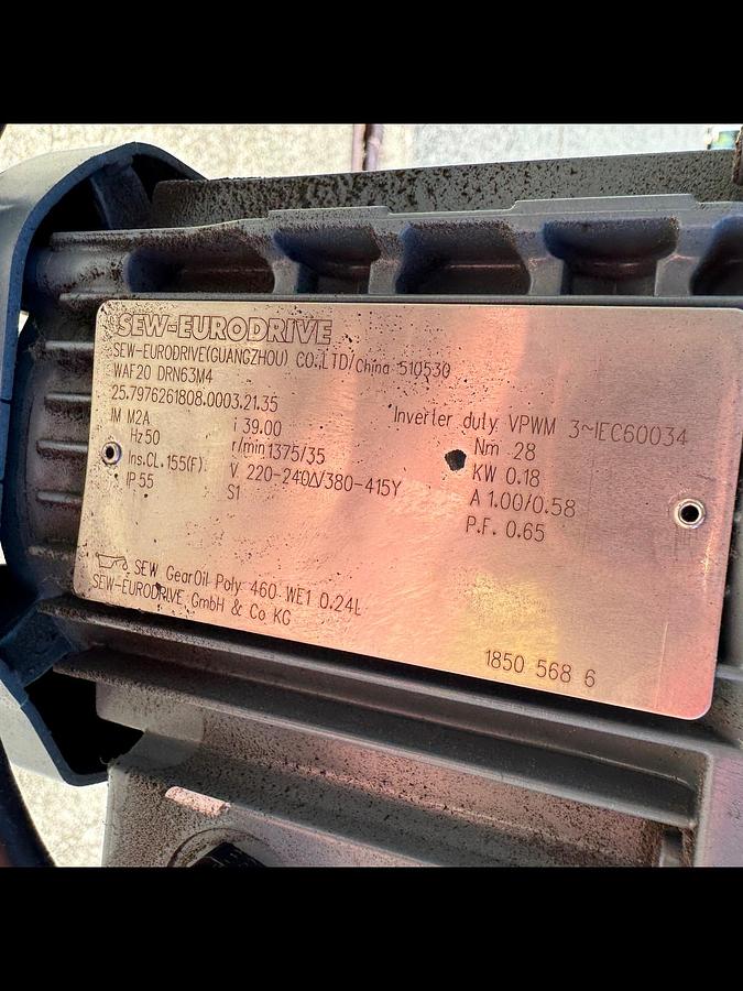 Used Conveyor, Belt, 6" x 10.5’, 2-Lane, Stainless Steel, Plastic Belt, #5991589