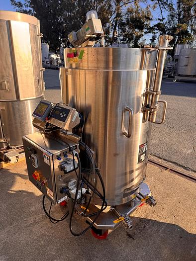 Used Reactor, 132 Gallon (500 Liter), Single Use, Stainless Steel, Thermo Scientific, 30" x 50" Jacketed #5991244
