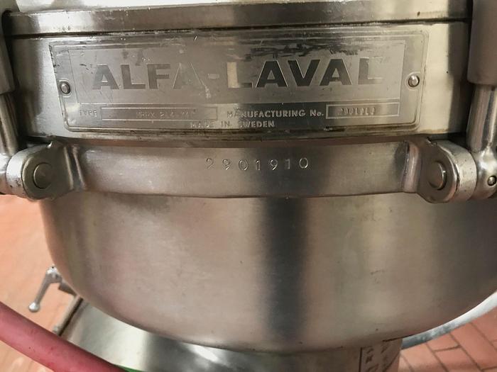 Used Separator, Hot milk, Alfa Laval Model MRPX-214-74T.