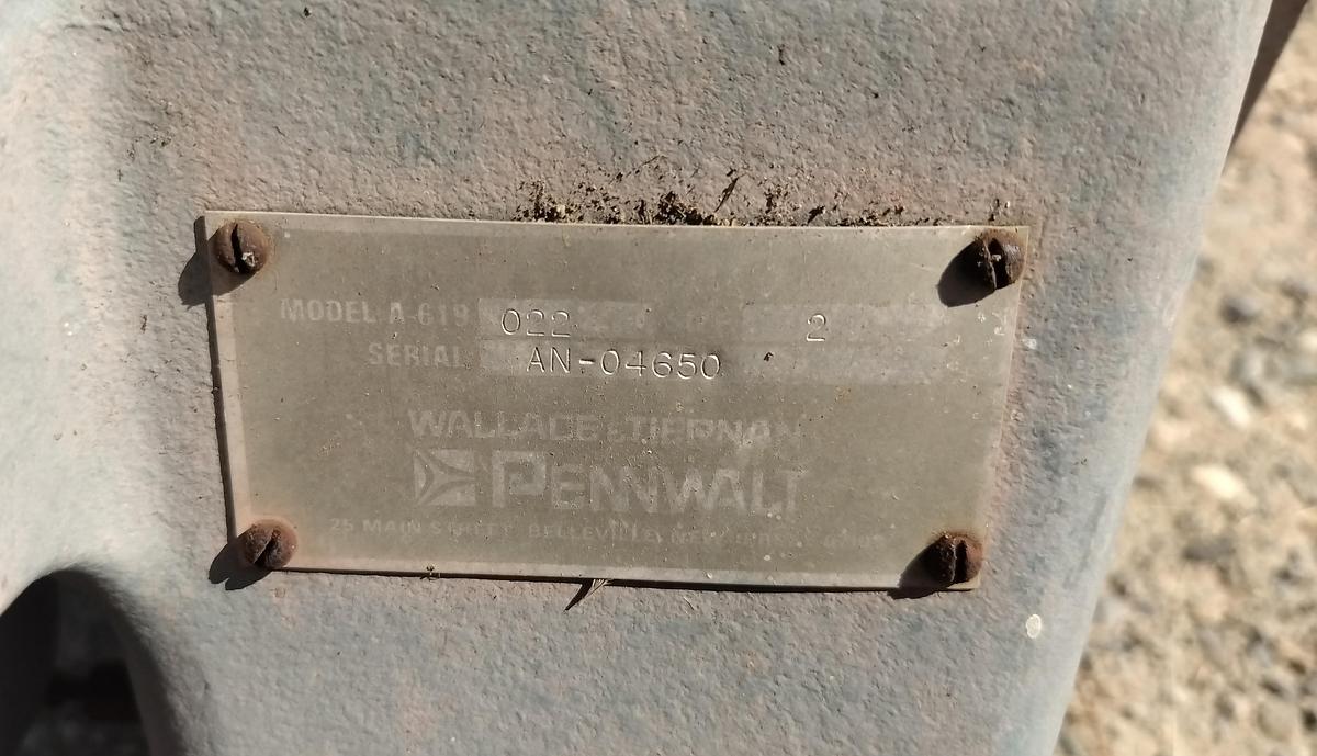 Used Scale, Discharge Valve, Wallace, Mdl A-619, Size 1, #S733521