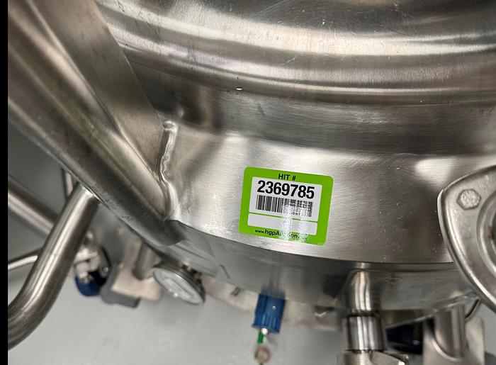 Used Reactor, 40 Gallon (150 Liters), 316L S/St, Jacketed, 45 PSI Internal, Agitated #S745436