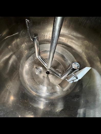 Used Tank, 35 Gallon, 316L Stainless Steel, Jacketed, Scrape Agitated, Feldmeier #S745368