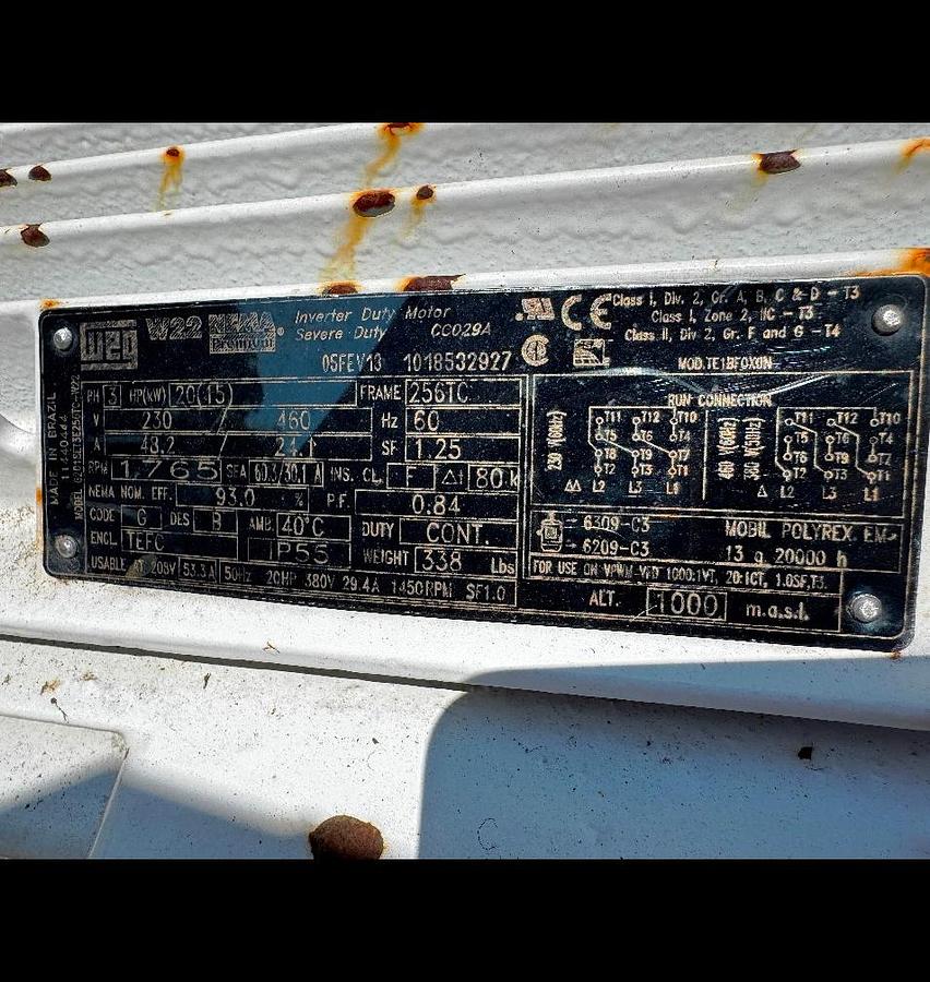 Used Mill, Disintegrator, Corenco, Model M12GA, Angle, 20 HP, Stainless Steel, #5991516