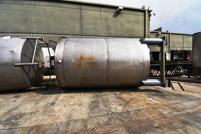 Used Tank, 6,000 Gallon, 316 Stainless Steel, Dish Bottom, Jacketed, #5991009