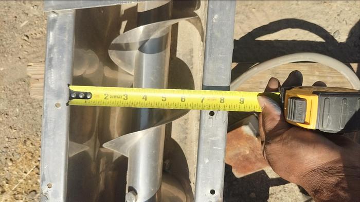 Used Conveyor, Screw, 6" x 10', Stainless Steel, With Drive, #5880239