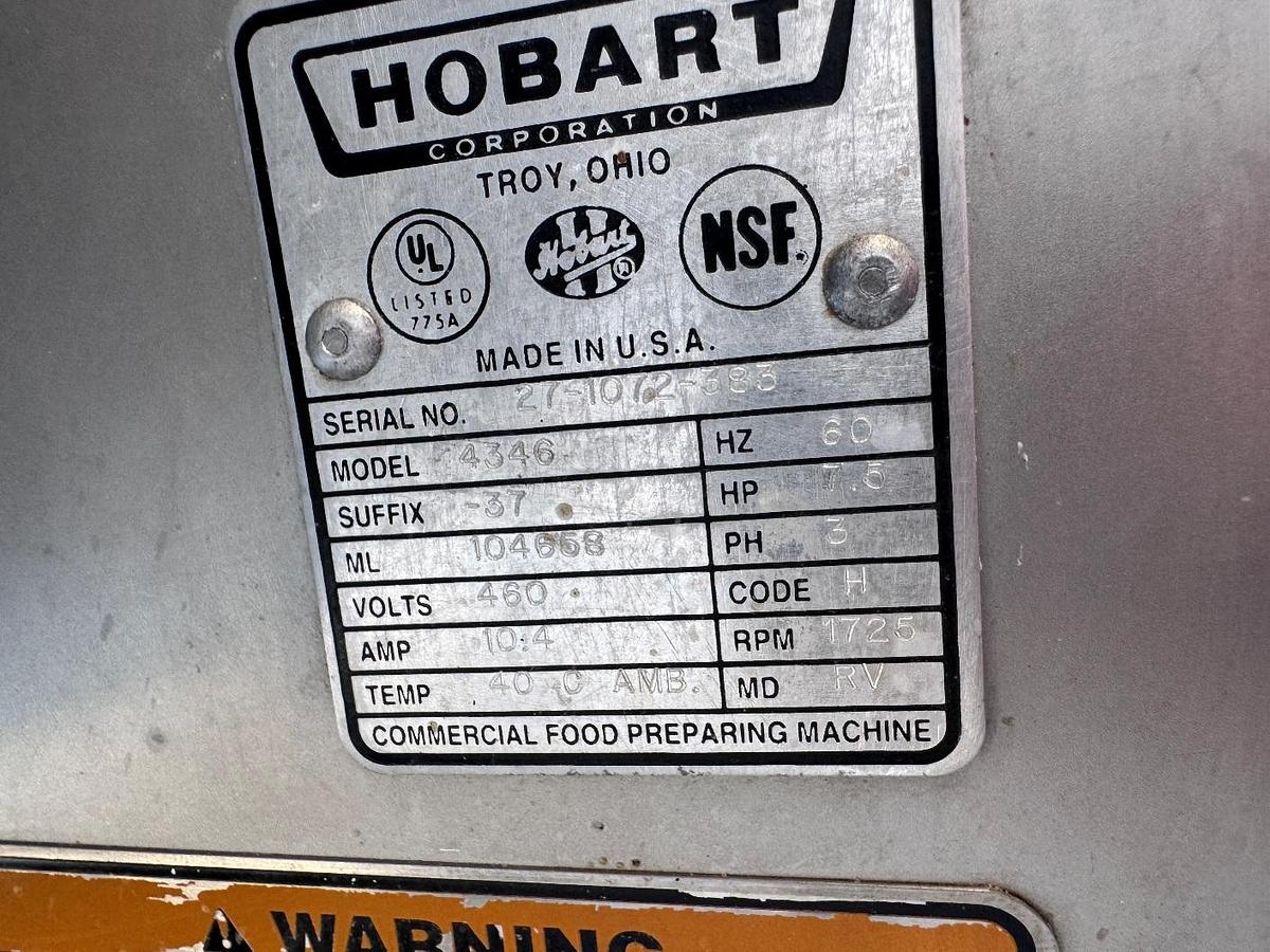 Used Grinder, Mixer, Hobart, Model 4346, 4" Discharge, Stainless Steel, #5991874