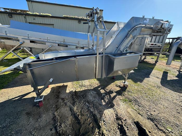 Used Washer, Prewash Tank, Stainless Steel, 22" Wide Cleated Belt, Z-Frame - #5355604