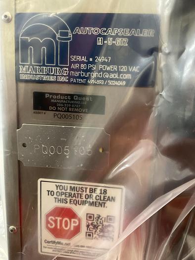 Used Sealer, Neck Bander, Sleeve Applicator, Marburg, Model M-5-GT2, #5991181