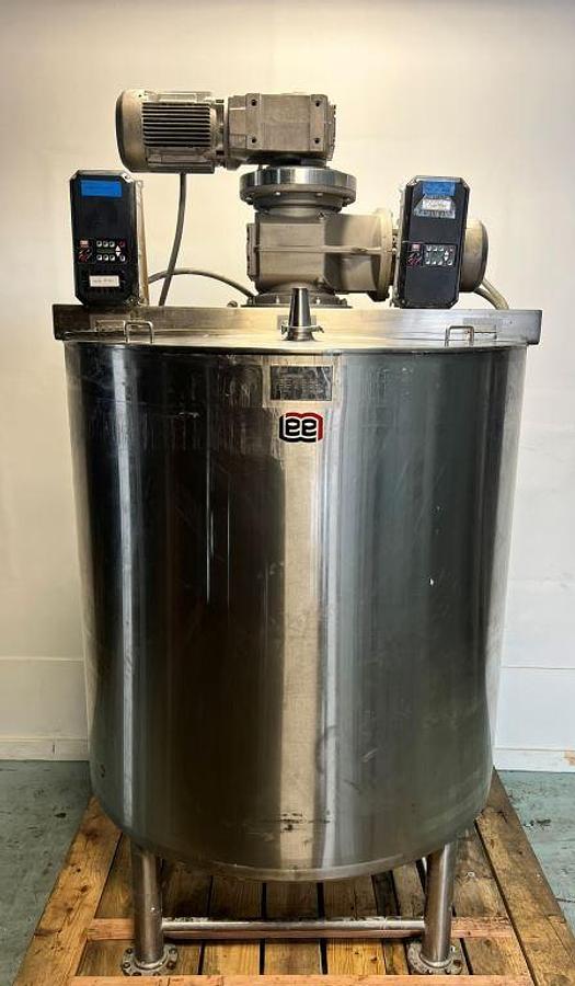 Used Tank, 1,000 Gallon, 316L Stainless Steel, Double Motion, Jacketed, Scraper Agitated Tank, #5991742