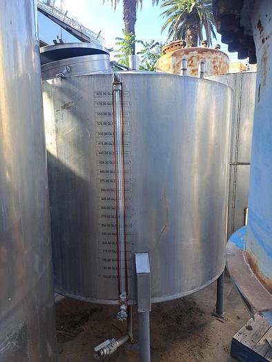 Used Tank, 600 Gallon, S/st, 60" x 49", CT/CB, Agit, Sngl Wall #S741261