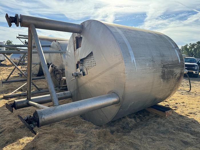 Used Tank, 2,750 Gallon, 316 Stainless Steel, Jacket, Agitated, #5991019