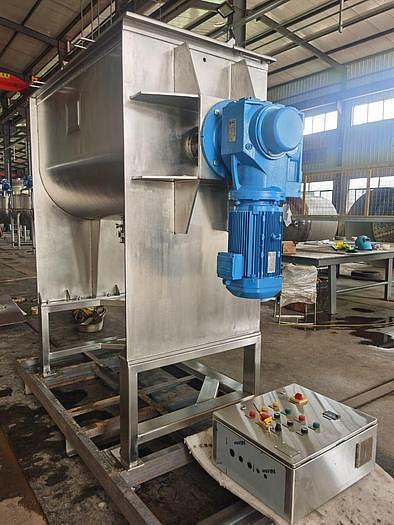 Used New 25 Cubic Foot Stainless Steel Ribbon Mixer, 7 HP