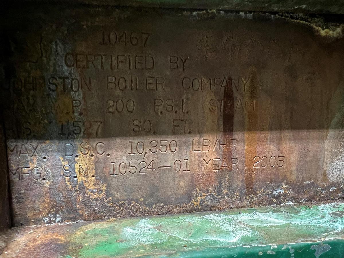 Used Boiler, 300 HP High Pressure Steam, Johnston, NOXmatic Burner, Gas-Fired, #5991634