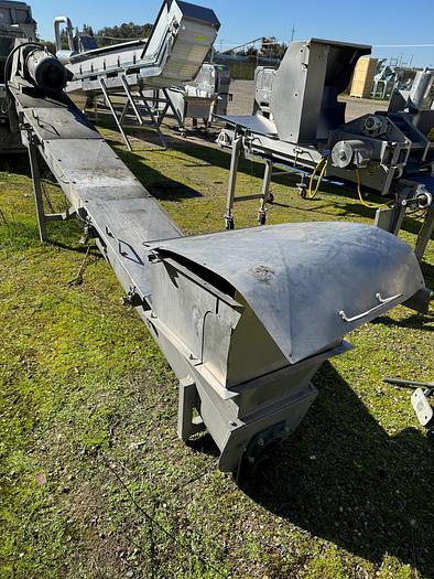Used Conveyor, Screw, 12" Diameter X 12' Long, Stainless Steel, Inclined #S745475