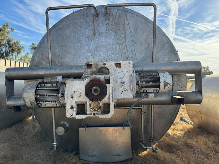Used Tank, 6,000 Gallon, 316 Stainless Steel, Jacket, Double Agitation, #5991018