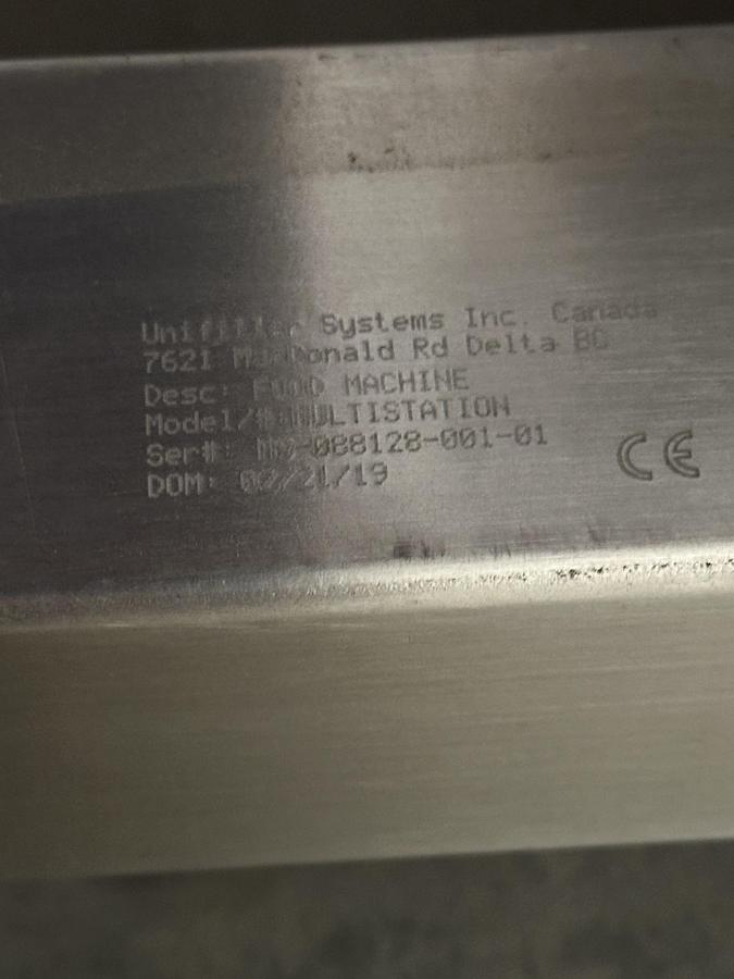 Used Depositor, Unifiller MultiStation Servo Depositor, 6 Nozzle, #5991723