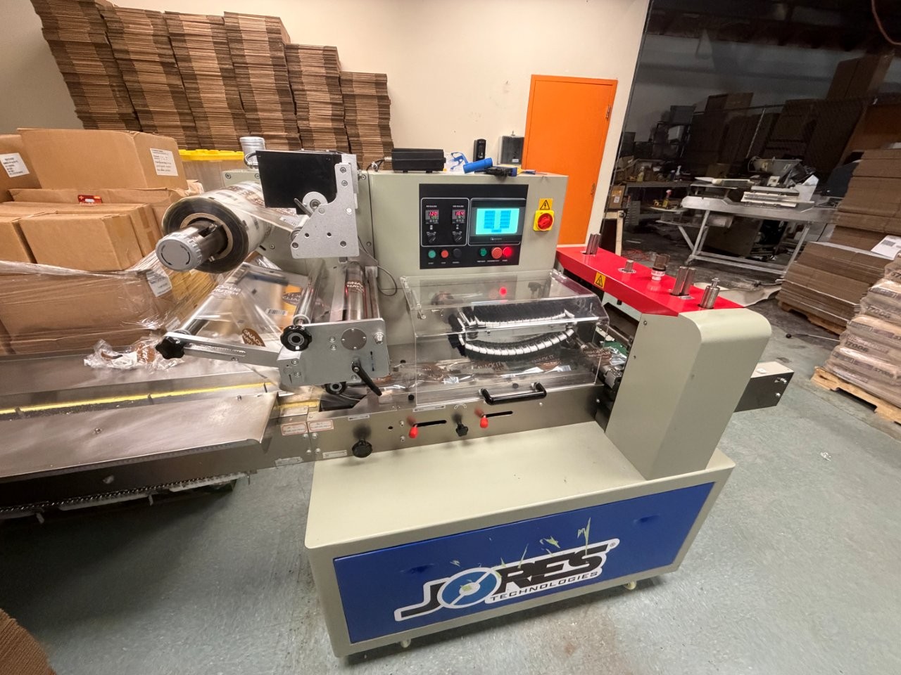 Used Wrapper, Flow Wrapper, Jores Technologies, Model E-FW-450, Horizontal Flow Wrapper, 30–180 Bags/Min, #5992011