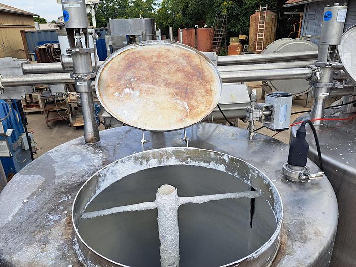 Used CIP, 3-Tank CIP Skid, 370 Gallon, 304 S/st, PIA, Heat Exchanger #S745252