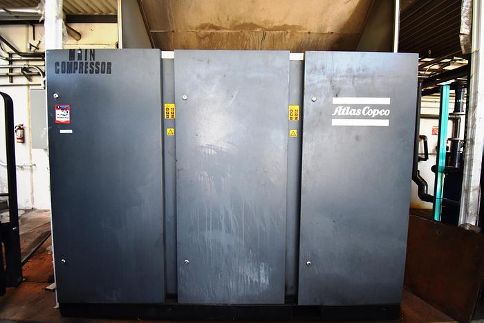 Used Compressor, Air, 166 HP, Atlas Copco, 132 PSI, Type GA110, #5991052