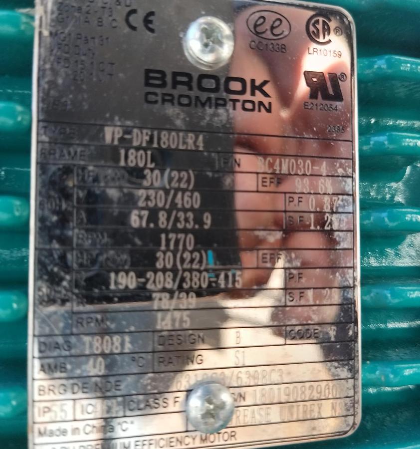 Used Mixer, Paddle, 75 CF, Stainless Steel, 30 HP