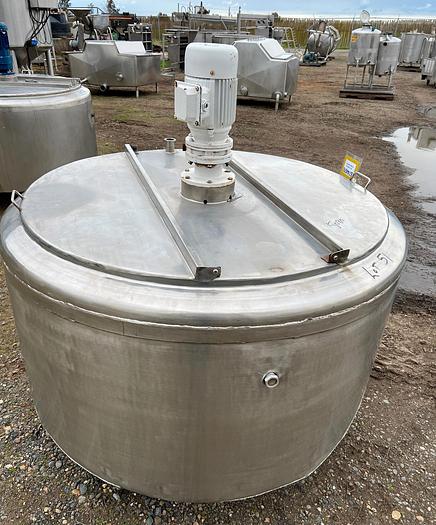 Used Stainless Steel 175-Gallon Jacketed and Agitated Processor Tank #S744976