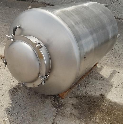 Used Tank, 250 Gallon, Stainless Steel, Dish Top and Dish Bottom #S745071