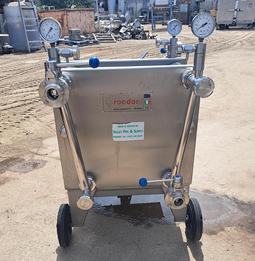 Used Filter Press, 400mm x 400mm (15.7" x 15.7"), Stainless Steel, Spadoni, Kappa, #5991567