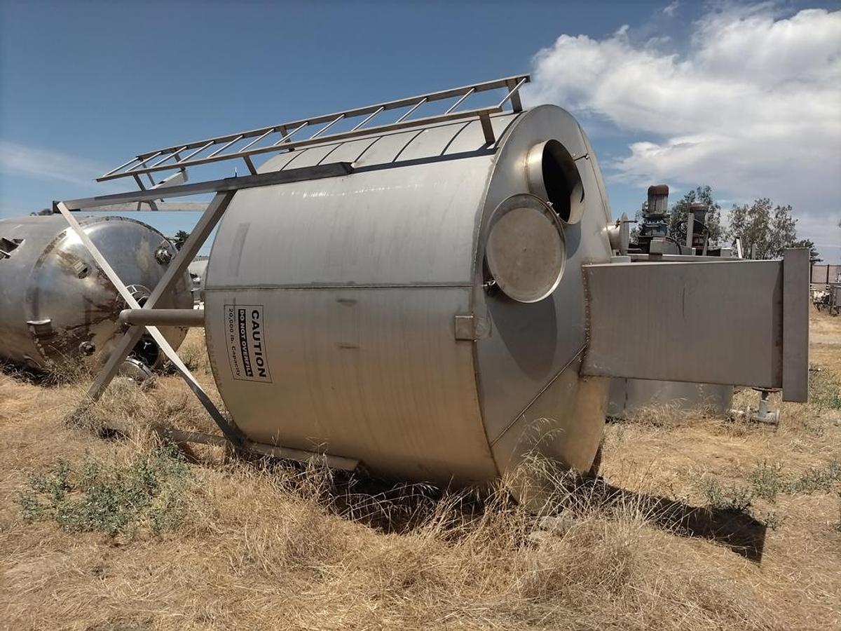 Used Silo, 365 CF, S/st, 8' x 6', 55 Lbs/CF, Auger, #S740292