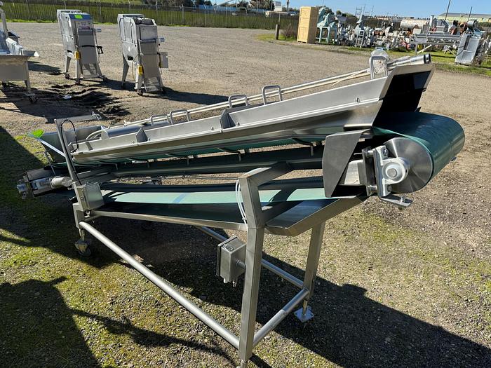 Used Conveyor, Belt, 16" X 10.5', Stainless Steel, Inclined, Marchant Schmidt #S745471