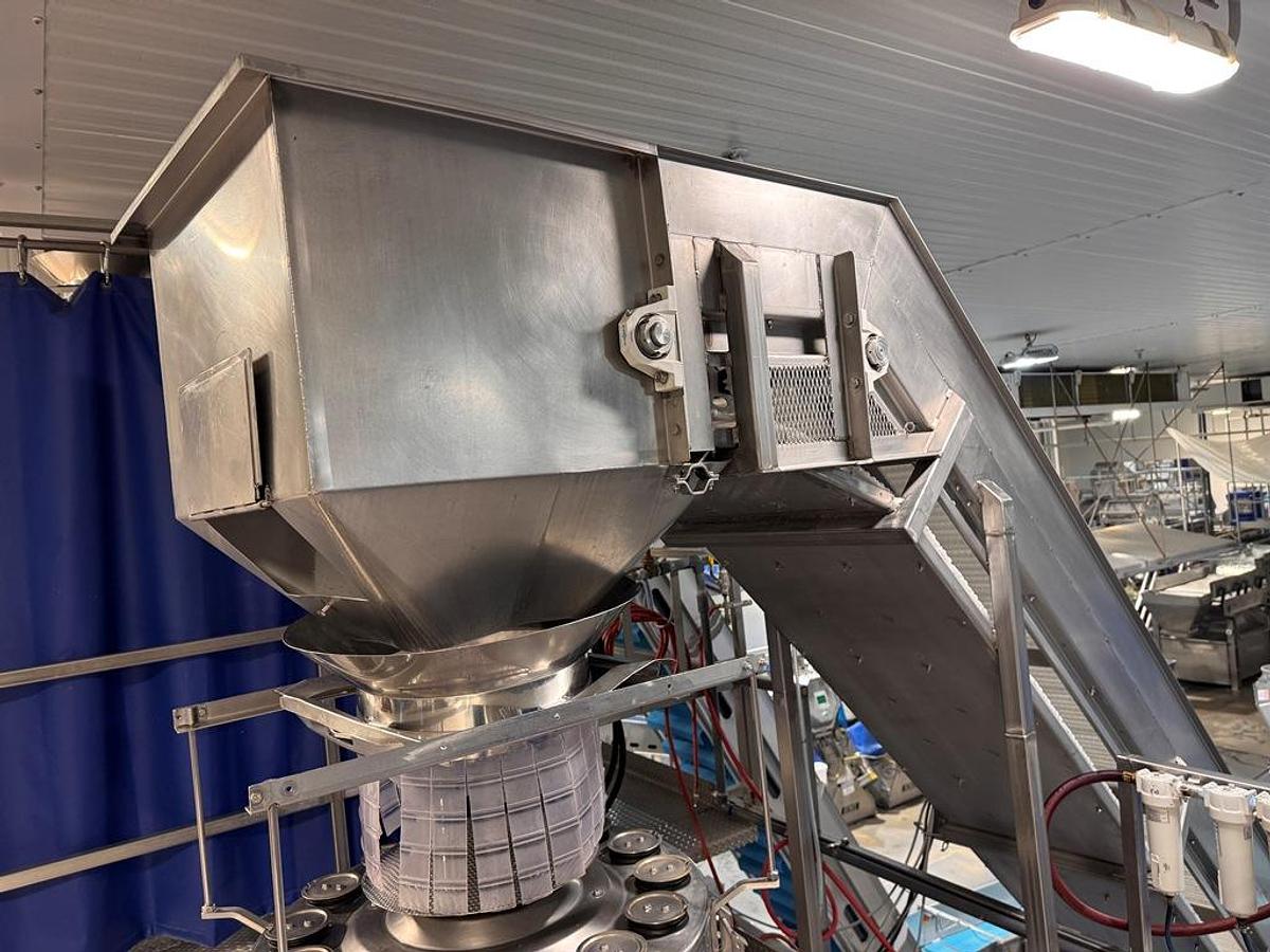 Used Filling Line, Bag, Ishida Combination Scale, Bosch SV 3800 Bagger, Elevator, Produce, #5991861