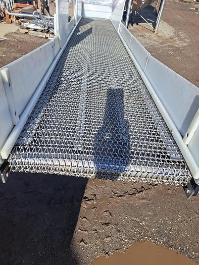 Used Conveyor, 21" X 13'4" Long, Stainless Steel, Dewatering, Cooling #S745392