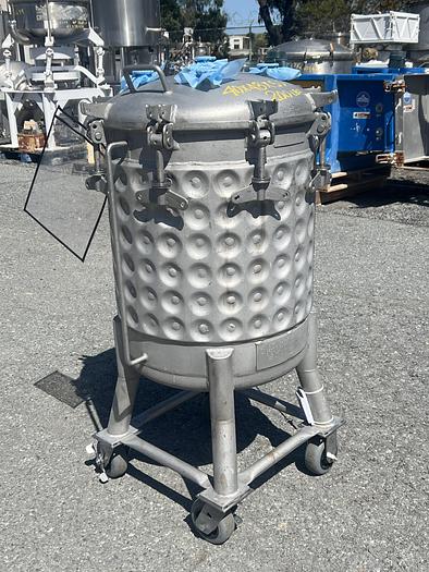 Used Tank, 25 Gallon (100 Liters), Stainless Steel, Jacketed, 50 PSI Internal #S745433