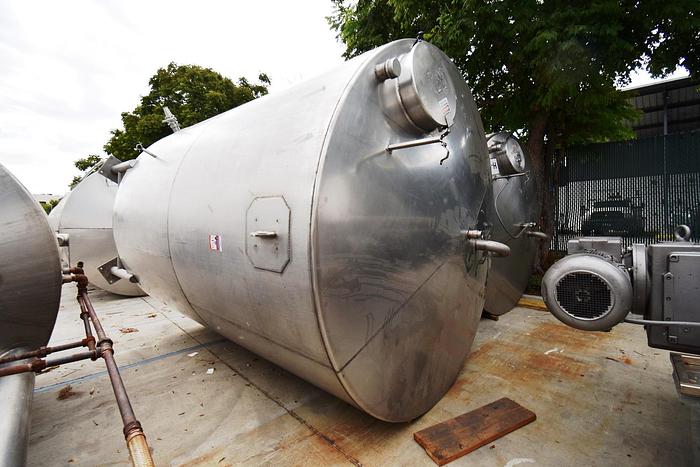Used Tank, 6,500 Gallon, Stainless Steel, Dish Bottom, Legs, #5990997