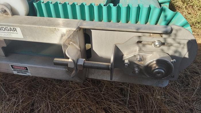 Used Conveyor, Belt, Incline, Cleated, Stainless Steel, 16"x78", Andgar, 1 HP #C745227