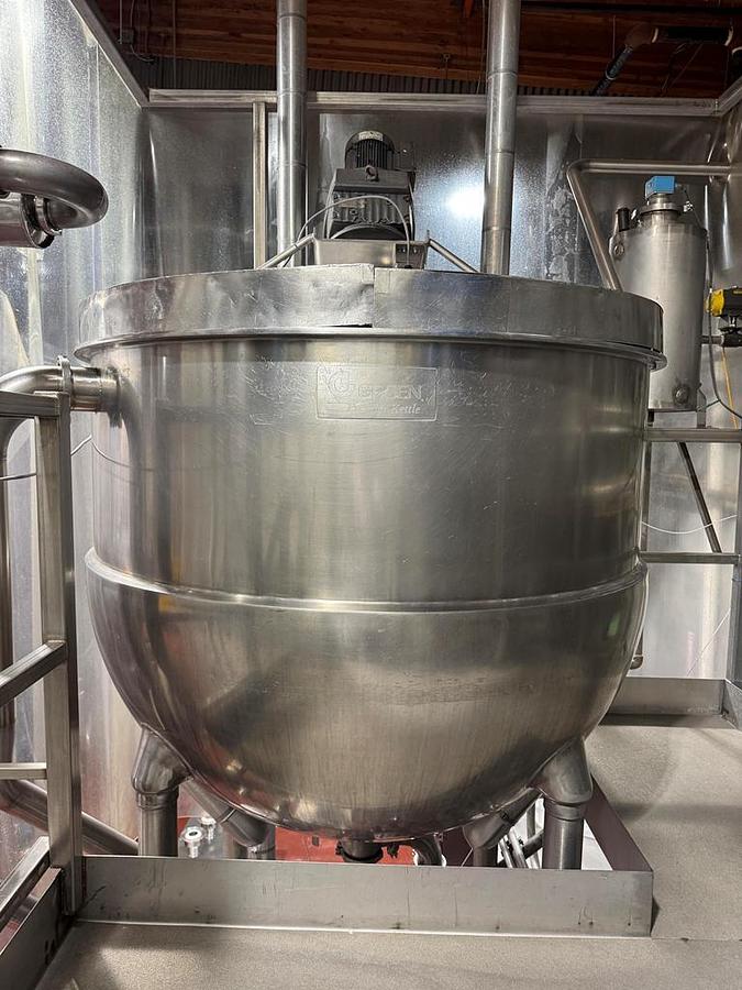 Used Kettle, 500 Gallon, Groen, Cook Mixer, Jacketed, Scrape Agitated, Stainless Steel, #5991713