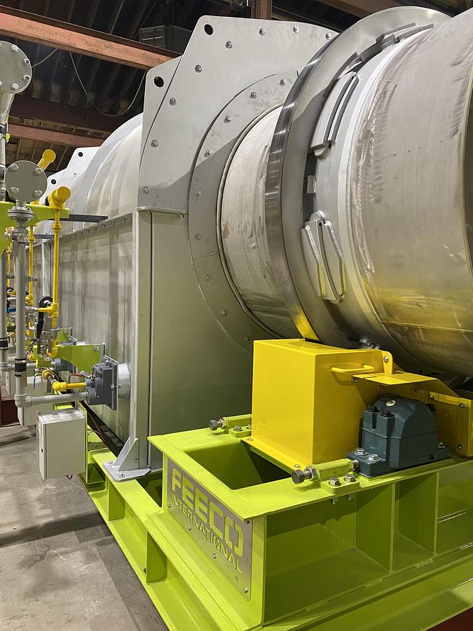 Used Kiln, Rotary, 4.5' Dia. x 50' L, 304L Stainless Steel, FEECO, Indirect Fired, Gas Fired, #5991747