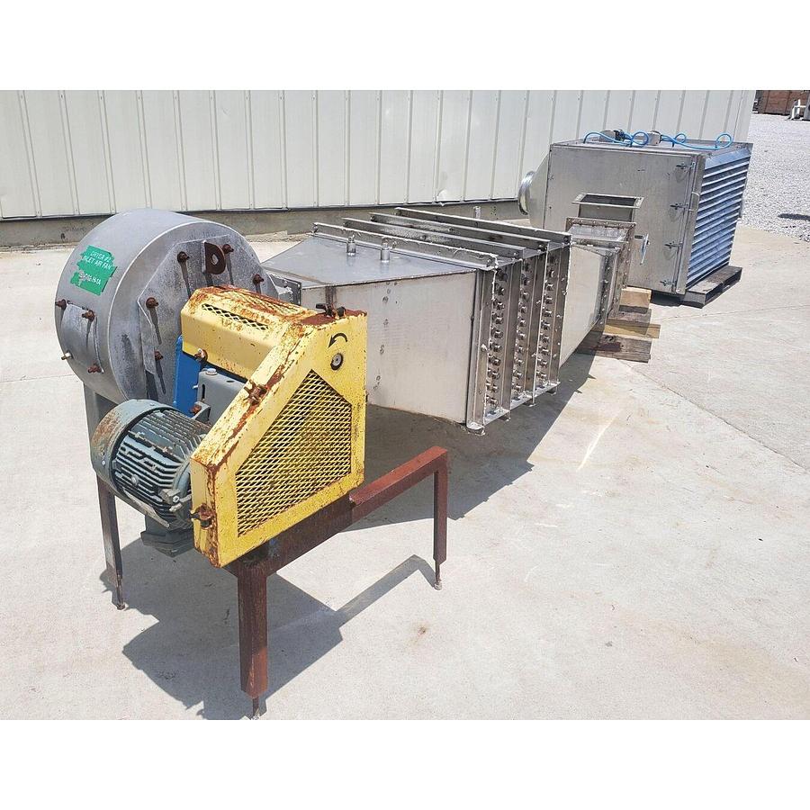 Used Dryer, Turbo, Wyssmont Turbo Tray Dryer Model N-16/22, 16 Trays, Stainless Steel Cladded, 9’-9” Base, 11’-7” Height, #5991639