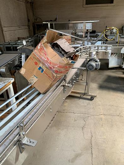 Used Conveyor, Belt, 4.5" x 17', S/st, 90 degree turn #S742977