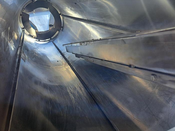 Used Seasoning Drum, 24" x 84", Stainless Steel, Dry & Liquid Application - #5363100